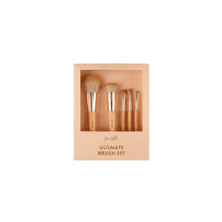 Essential Nail Art Tools, 4 pc set, includes 3 different brushes and Dotting Tool, Bamboo wood/Rose Gold