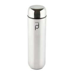 Pioneer Vacuum Insulated Leak Proof Drinkpod Capsule Flask 6 Hours Hot 24 Hours Cold, Mirror Stainless Steel, 300 Ml