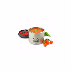 Vacuum Insulated Lunch Box, Leak-Proof Food/Soup Flask with Extra Wide Opening, 4 Hours Hot 8 Hours Cold, 18/10 Stainless Steel - Red, 1 Litre