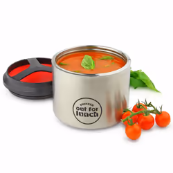 Pioneer Vacuum Insulated Lunch Box, Leak-Proof Food/Soup Flask with Extra Wide Opening, 4 Hours Hot 8 Hours Cold, 18/10 Stainless Steel - Grey, 1...