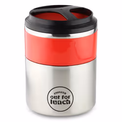 Pioneer Vacuum Insulated Lunch Box 2 Tier, Leak-Proof Food/Soup Flask with Extra Wide Opening and 2 Compartments, 4 Hours Hot ...
