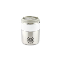 Pioneer Vacuum Insulated Lunch Box 2 Tier, Leak-Proof Food/Soup Flask with Extra Wide Opening and 2 Compartments, 4 Hours Hot 8 Hours Cold, 18/10 Stai