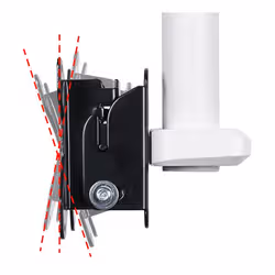 B-Tech SYSTEM V - Flat Screen Ceiling Mount for VESA 100 Tilt Screens - 1m Ø38mm Pole - Additional view 3