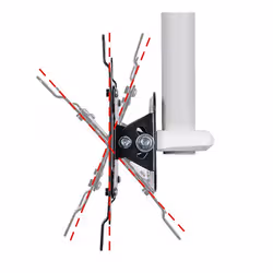 B-Tech SYSTEM V - Flat Screen Ceiling Mount for VESA 200 Tilt Screens - 2m Ø38mm Pole - Additional view 4