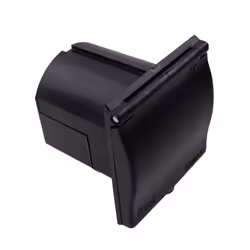 Flush Mains Inlet Black W4 20013B
