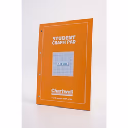 Chartwell Books Student A4 Graph Pad 1/5/10mm Grid 70gsm 50 Sheets Whi