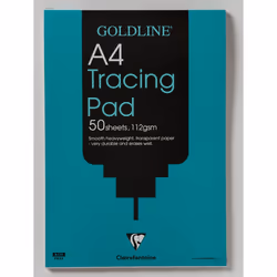 Clairefontaine Goldline Heavyweight Tracing Pad, A4, 112 gsm, 50 Sheets