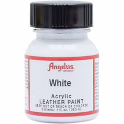 Angelus Brand Acrylic Leather Paint - White - 1oz