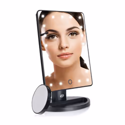 Rio Make-up Mirror 24 LED Lights Touch Dimmable 180Â° with 1x & 10x Magnification