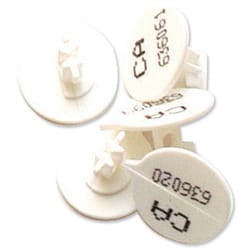 Versapak Button Security Bag Seals Numbered White (Pack 500) - BUTTONN