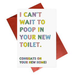 Funny New Home Card New House Card Homeowner Card Cheeky Joke Cards Fo