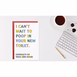 Funny New Home Card New House Card Homeowner Card Cheeky Joke Cards Fo