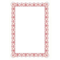 Computer Craft Certificate Paper with Foil Seals A4 90gsm Reflex Red (