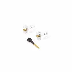 Pack of 2 White security door bolts with star type key