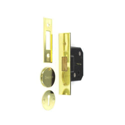Securit - 3 Lever Deadlock Brass Plated - 63mm