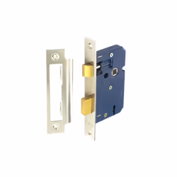 Securit - 3 Lever Sash Lock Nickel Plated with 4 Keys - 63mm