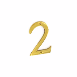 Securit - Brass Numeral No.2 - 75mm