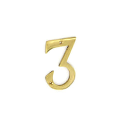 Securit - Brass Numeral No.3 - 75mm