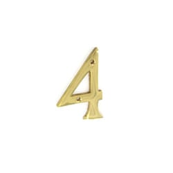 Securit - Brass Numeral No.4 - 75mm