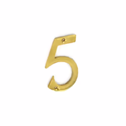 Securit - Brass Numeral No.5 - 75mm
