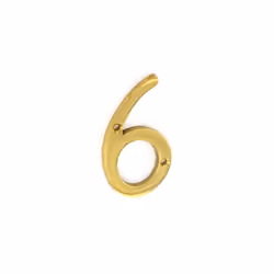 Securit - Brass Numeral No.6 - 75mm