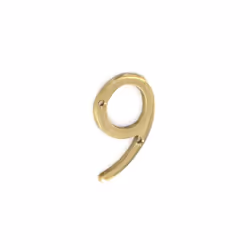 Securit - Brass Numeral No.9 - 75mm
