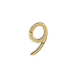 Securit - Brass Numeral No.9 - 75mm
