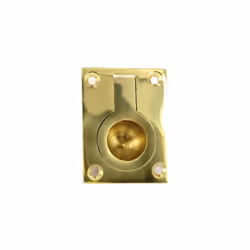 Securit - Brass Flush Ring Handle - 50mm