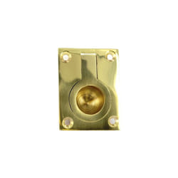 Securit - Brass Flush Ring Handle - 50mm