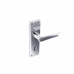 Securit - Chrome Flat Lock Handles (Pair) - 150mm