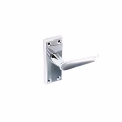 Securit - Chrome Flat Latch Handles (Pair) - 115mm