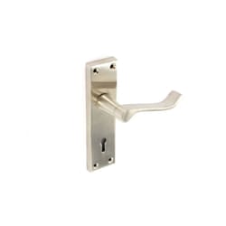 Securit - Brushed Nickel Scroll Lock Handles (1 Pair) - 150mm