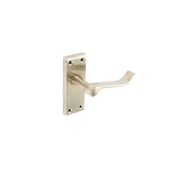 Securit - Brushed Nickel Scroll Latch Handles (1 Pair) - 100mm