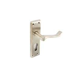 Securit - BN Scroll Euro Lock Handles 48mm C/C (Pair) - 150mm