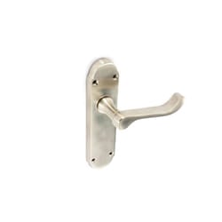 Securit - Brushed Nickel Shaped Latch Handles (1 Pair) - 170mm