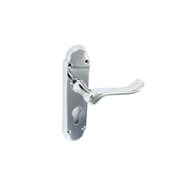 Securit - Brushed Nickel Scroll Privacy Handles (Pair) - 100mm