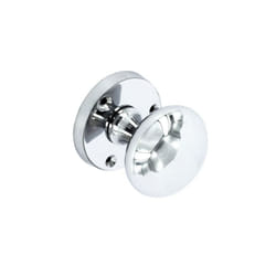 Securit - Chrome Mortice Knobs Round (Pair) - 60mm