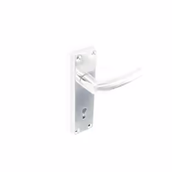 Securit - Aluminium Lock Handles Bright (Pair) - 150mm Metal