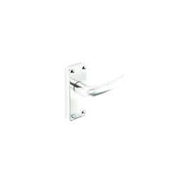 Securit - Aluminium Latch Handles Bright (Pair) - 85mm