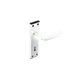 Securit - Aluminium Lock Handles Bright (Pair) - 150mm Metal + Plastic