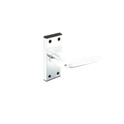 Securit - Aluminium Latch Handles Bright Silver (Pair) - 100mm