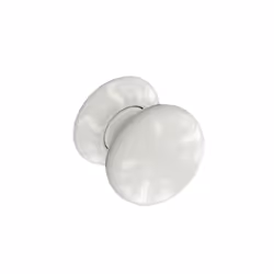 Securit - Ceramic Door Knobs White (Pair) - 60mm
