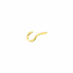 Securit S6317 Unshouldered Cup Hooks Electro Brassed 50mm Pack Of 5