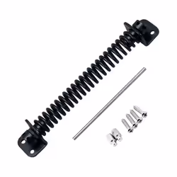 Securit Black Adjustable Spring Gate and Door Closer 250MM (10") - Black