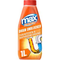 Strength Drain Unblocker, 1L, Heavy Duty Toilet Unblocker, Sink Unblocker and Drain Cleaner for Kitchen and Bathroom Drains,  ...