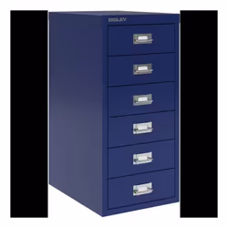 Bisley Multi Drawer Cabinet 6 Drawers Oxford Blue