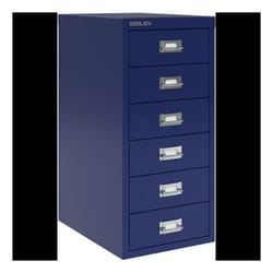 Bisley Multi Drawer Cabinet 6 Drawers Oxford Blue