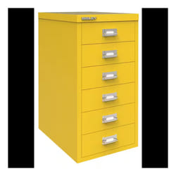 Bisley Multi Drawer Cabinet H296NL 6 Drawers Yellow