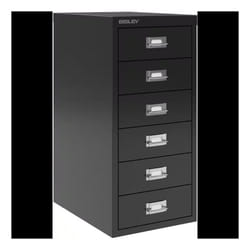 Bisley Multi Drawer Cabinet H296NL 6 Drawers Black