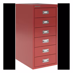 Bisley Multi Drawer Cabinet H296NL 6 Drawers Cardinal Red